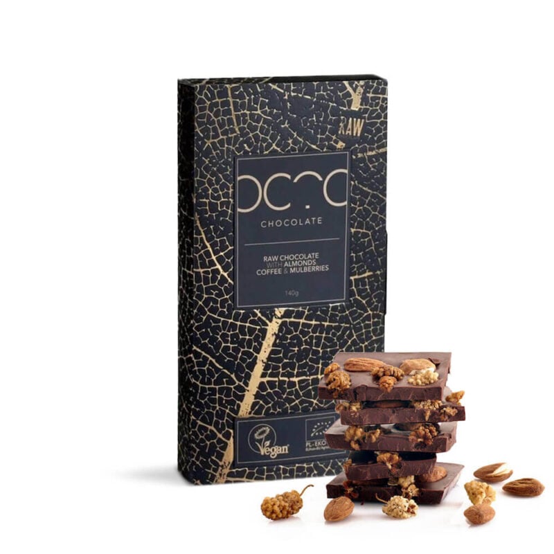 Czekolada z morwą, kawą i migdałami