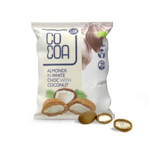 Migdały w białej czekoladzie kokosowej