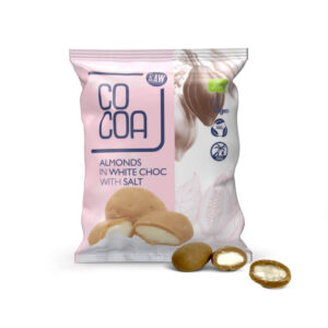 Migdały w białej czekoladzie z solą