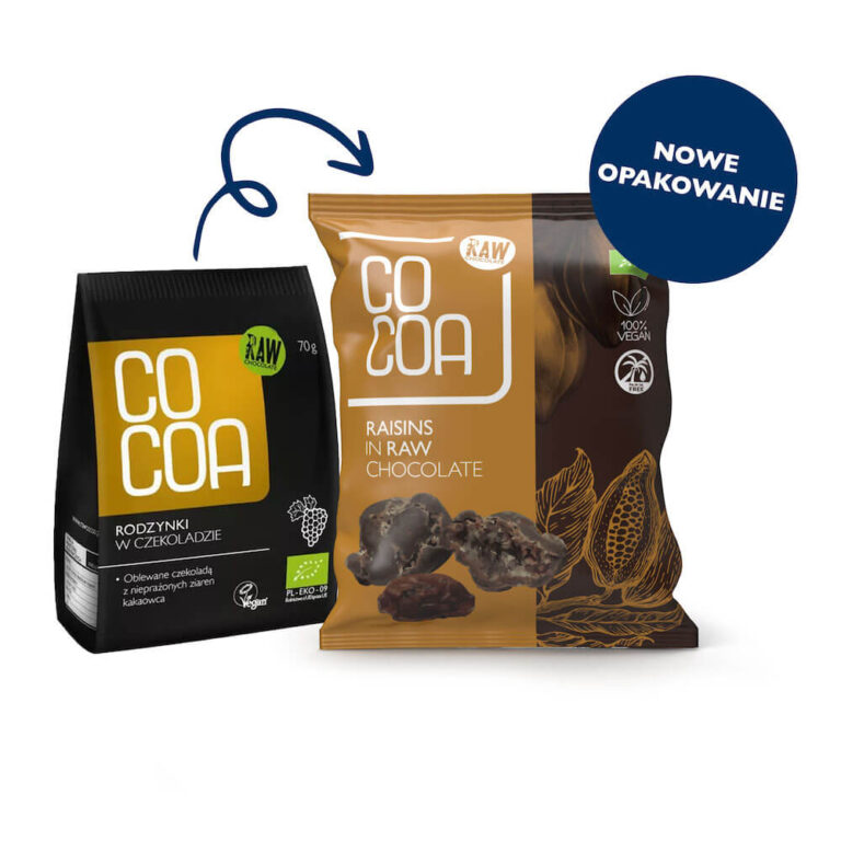 Rodzynki w czekoladzie surowej