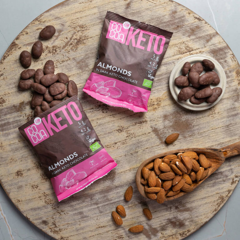 Migdały w czekoladzie keto x7