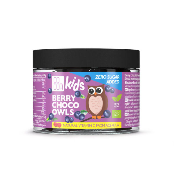 Czekoladki jagodowe Sówki vegemylk 0% added sugar z witamina C - obrazek 4