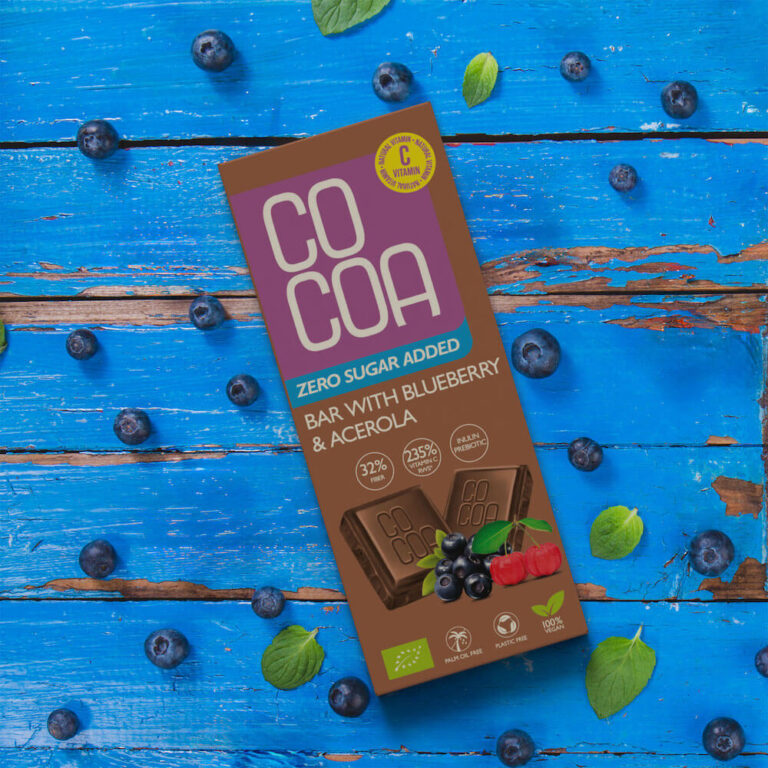 Czekolada jagodowa vegemylk 0% added sugar z witamina C x10