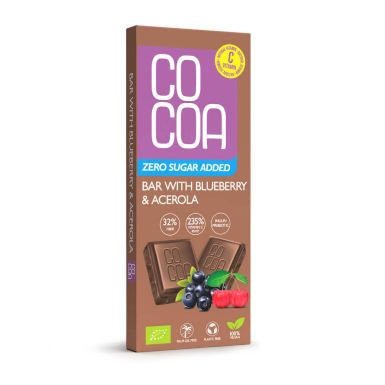 Czekolada jagodowa vegemylk 0% added sugar z witamina C x10