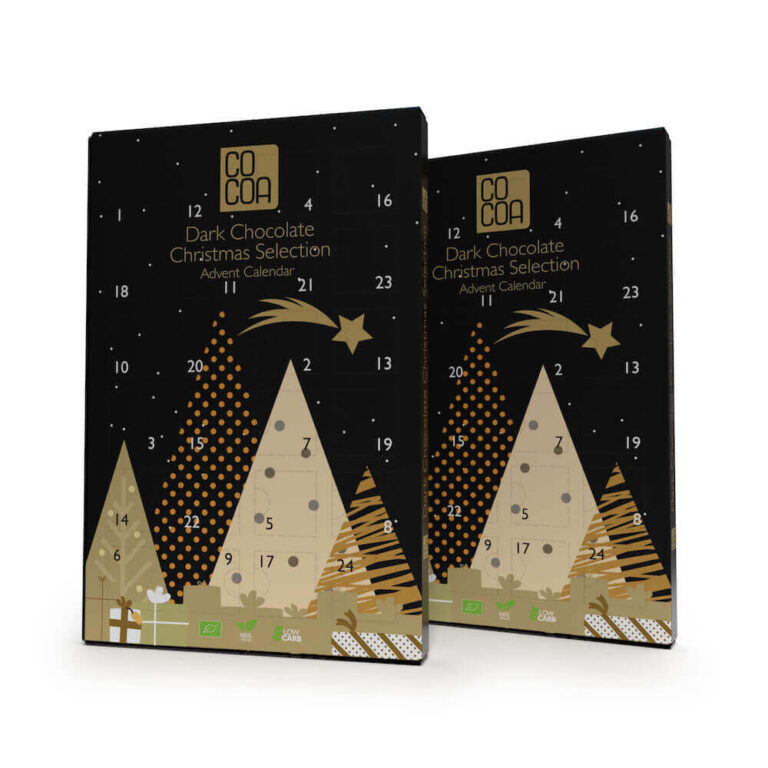 Kalendarz adwentowy czekolada gorzka 70% - zestaw 2 sztuk