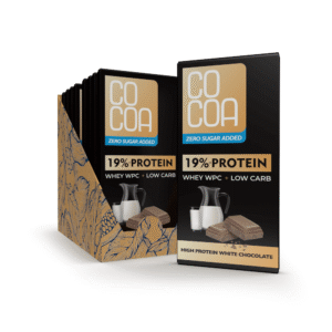 Czekolada proteinowa biała bez cukru 10 sztuk