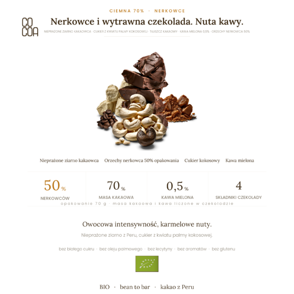 Orzechy nerkowca w ciemnej czekoladzie z kawą - obrazek 4