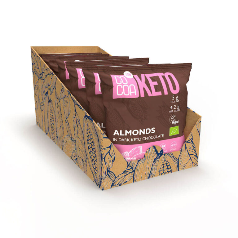 Migdały w czekoladzie keto x7