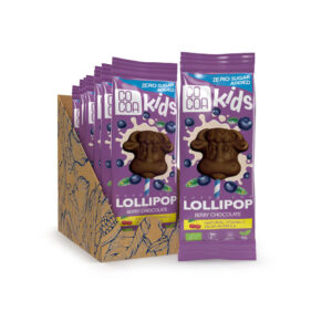 lizak czekoladowy jagodowy vegemylk opakowanie zbiorcze 10 sztuk