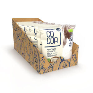 migdały w białej czekoladzie kokosowej opakowanie zbiorcze 7 sztuk