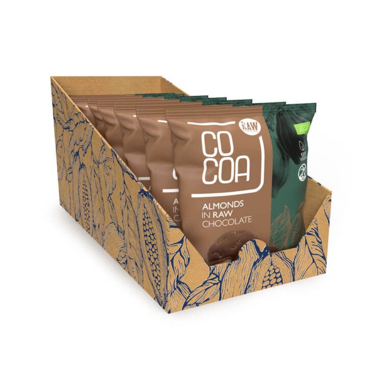 migdały w czekoladzie ciemnej surowej opakowanie zbiorcze 7 sztuk