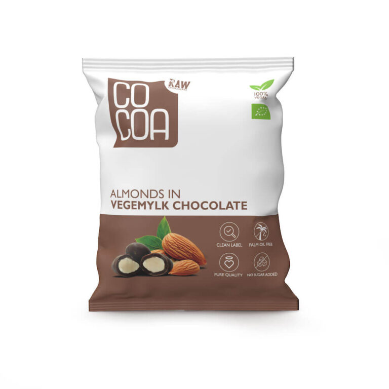 migdały w czekoladzie vegemylk opakowanie
