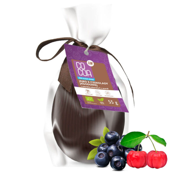 Jajko wielkanocne z czekolady jagodowej vegemylk opak