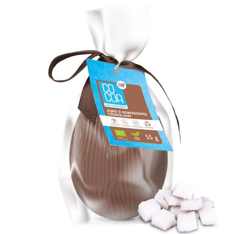 Jajko wielkanocne z czekolady kokosowej bez cukru