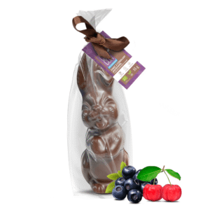 Zając z czekolady jagodowej vegemylk bez cukru