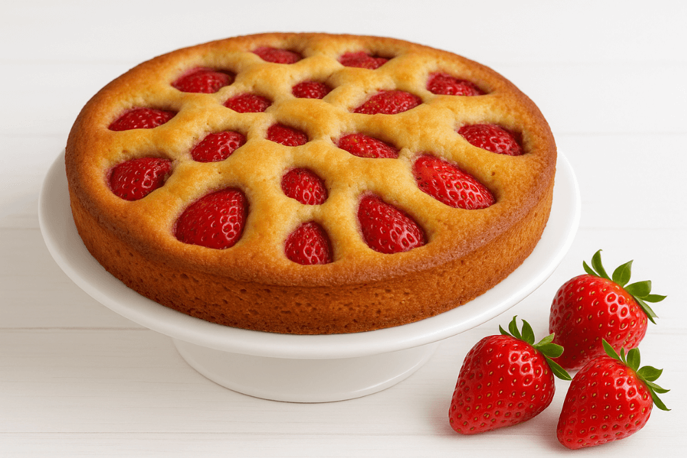 Wilgotne ciasto na oleju z owocami