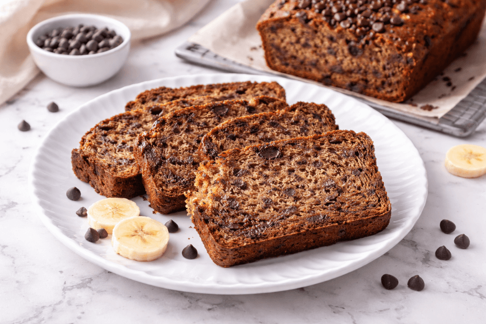 chlebek bananowy z czekoladą