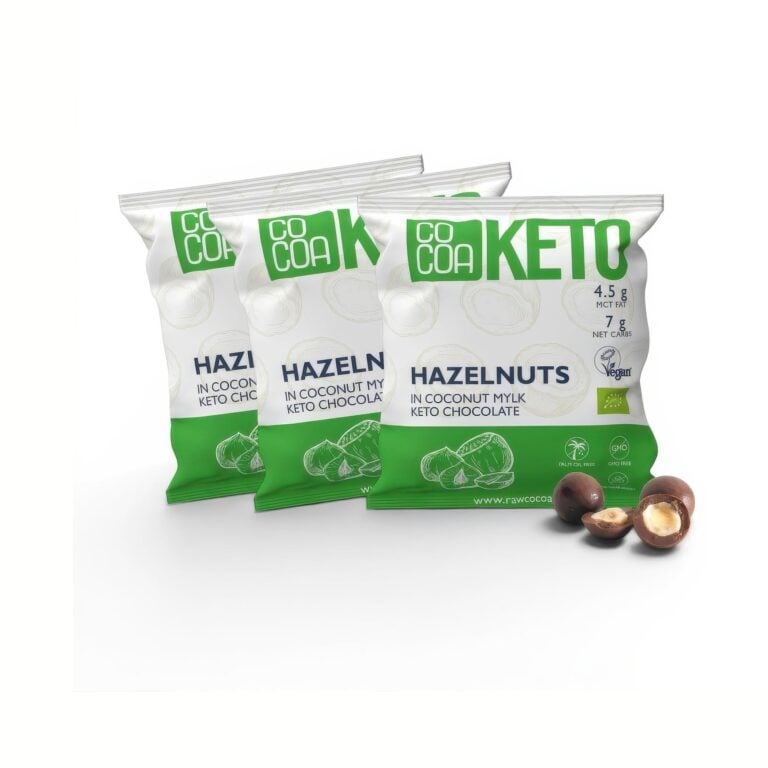 Orzechy laskowe w czekoladzie keto kokosowej x3 (3x40g)