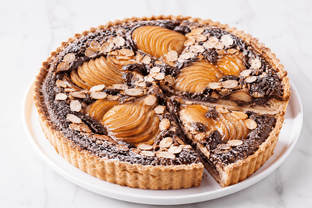 Tarta czekoladowa z gruszkami